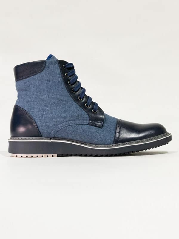 Botas en cuero azules en jean