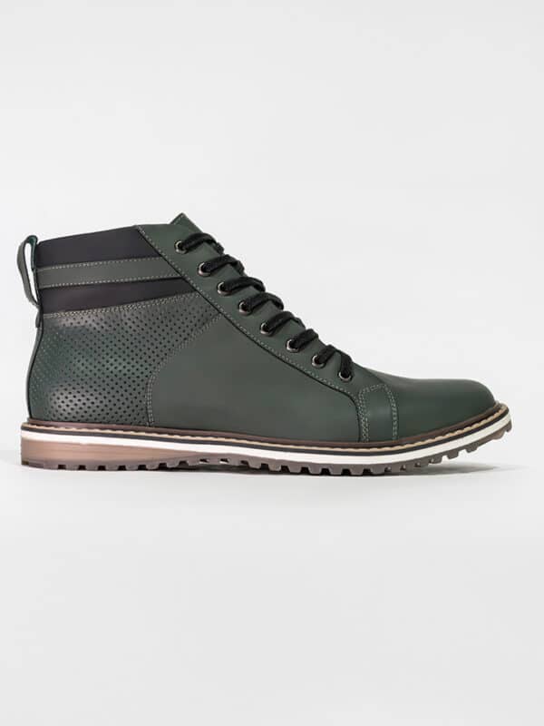 Botas en cuero verde