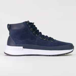 Tenis azules en gamuza